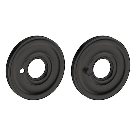 Baldwin Privacy Pair Rosettes Distressed Oil Rubbed Bronze 5148.402